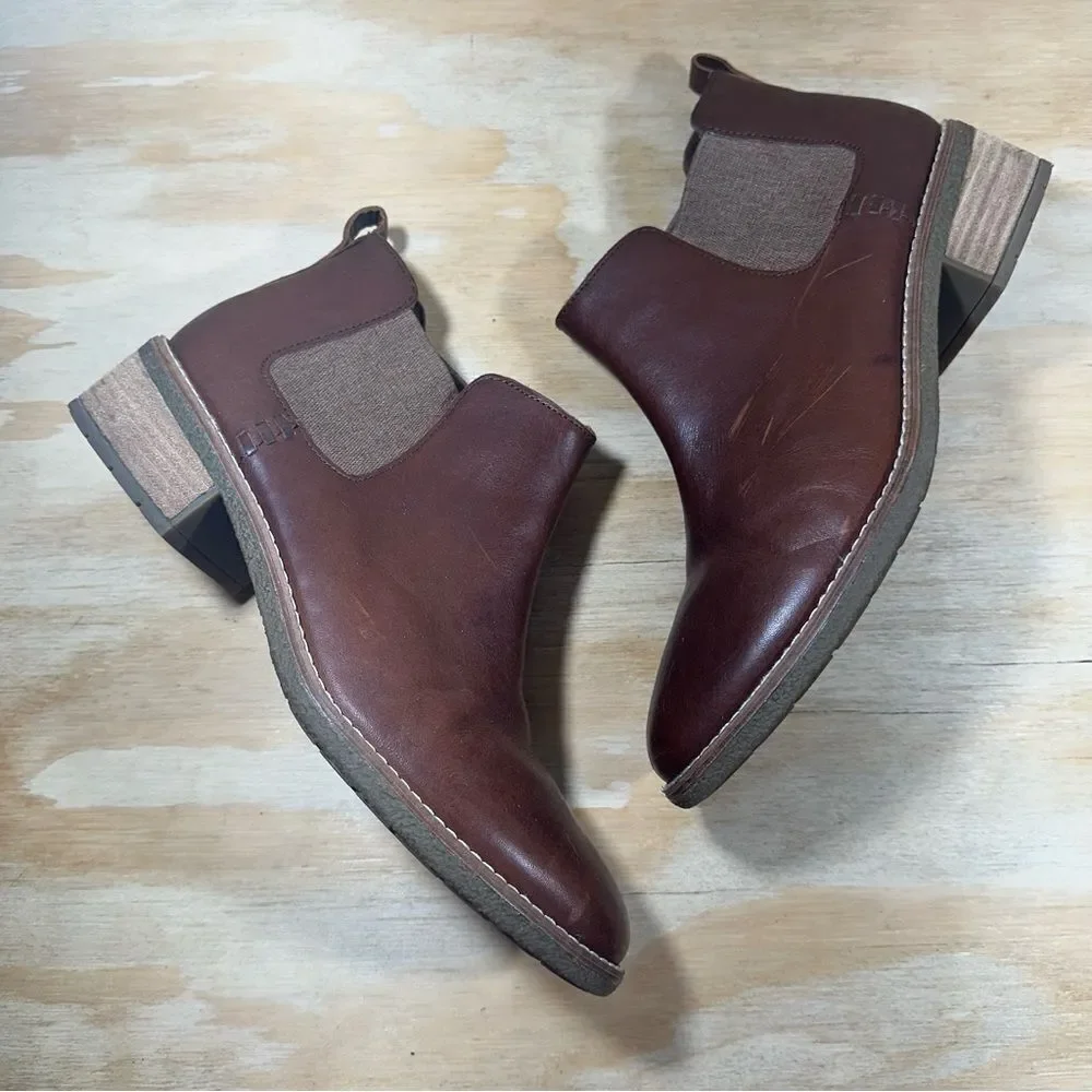 Sperry Dark Brown Ankle Booties Women’s Size 10